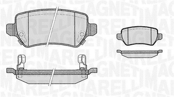 MAGNETI MARELLI Piduriklotsi komplekt,ketaspidur 363916060356